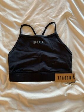 NOBULL Black High-Neck Crop Sports Bra